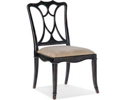 Charleston Upholstered Seat Side Chair 2 Pack (black cherry finish) 6750-75310-97