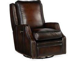 Kerley Power Swivel Glider Leather Recliner RC260-PSWGL-086