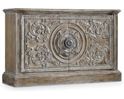 Melange Two-Door Accent Console (driftwood-tone finish with whitewash paint) 5701-85002