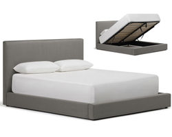 Auremo Full, Queen or King Complete Bed with Lift Storage (44" or 54" headboard height) +175 colors