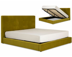 Ridge Full, Queen or King Complete Bed with Lift Storage (39&quot; or 49&quot; headboard height) +175 colors