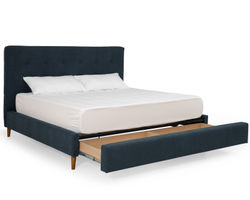 Ridge Queen or King Complete Bed with Drawer Storage (44" or 54" headboard height) +175 colors