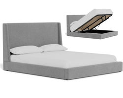 Skye Full Queen or King Complete Bed with Lift Storage (49" or 59" headboard height) +175 colors