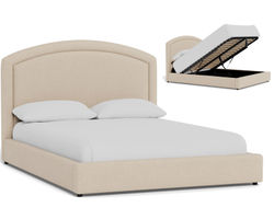 Lurre Full Queen or King Complete Bed with Lift Storage (49" or 59" headboard height) +175 colors