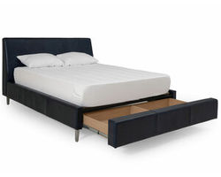 Prairie Queen or King Complete Bed with Drawer Storage (44&quot; headboard height) +175 colors