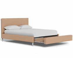 Sebring Queen or King Complete Bed with Drawer Storage (44&quot; or 54&quot; headboard height) +175 colors