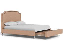 Arbor Queen or King Complete Bed with Drawer Storage (54" or 64" headboard height) +175 colors