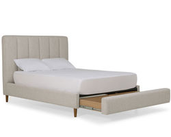 Verttia Queen or King Complete Bed with Drawer Storage (54" or 64" headboard height) +175 colors