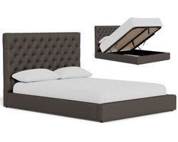 Vineyard Full Queen or King Complete Bed with Lift Storage (49" or 59" headboard height) +175 colors