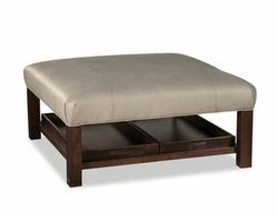 Lawrence L0246 Square Cocktail Ottoman (+40 top-grain leathers) 42&quot;