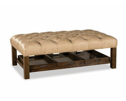 Linda L0346 Rectangular Cocktail Ottoman (+40 top-grain leathers) 33&quot; x 58&quot;