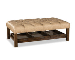 Linda L0346 Rectangular Cocktail Ottoman (+40 top-grain leathers) 33" x 58"