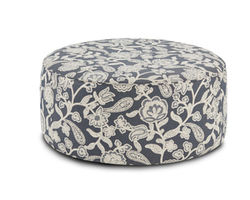 Sophie Indigo 39&quot; Round Cocktail Ottoman (performance fabric)