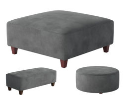 Bella Asphalt Cocktail Ottomans (square - round - rectangular) your choice