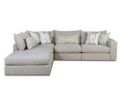 Charlotte Cremini Five Piece Sectional (includes pillows)