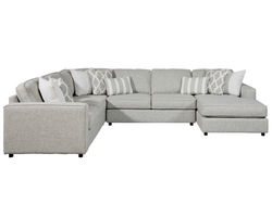 Durango Foam Four Piece Chaise Sectional - performance fabric (includes pillows) 137" x 107"