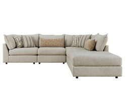 Durango Pewter Five Piece Sectional (Includes pillows) - performance fabric (123&quot; x 123&quot;)