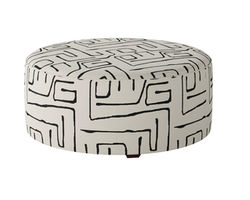 Fossil Ebony Round or Square Cocktail Ottoman (performance fabric)