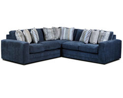 Elise Ink Three Piece Sectional - 106&quot; x 106&quot; (includes pillows)