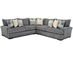 Handwoven Slate Three Piece Sectional (includes pillows) 122&quot; x 122&quot;