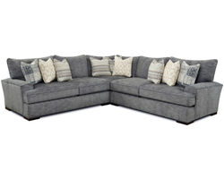  Handwoven Slate Three Piece Sectional (includes pillows) 122" x 122"