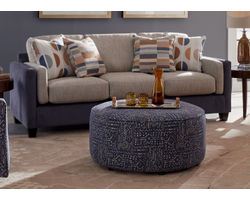 Herzl Denim Loxley Coconut 93" Sofa (includes pillows) - performance fabric
