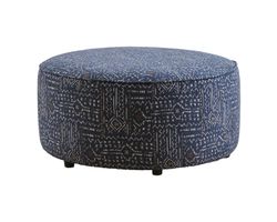 Calculate Denim 39" Round Cocktail Ottoman - 140 (Performance fabric)