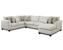 Homecoming Stone Three Piece Chaise Sectional (performance fabric) 96&quot; x 140&quot;