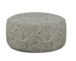 Regency Iron 39" Round Cocktail Ottoman - 140 (performance fabric)