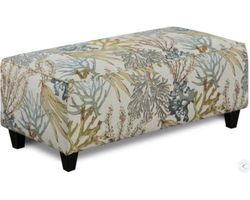 Coral Reef Rectangular Caribbean 24" x 49" Cocktail Ottoman - 100 