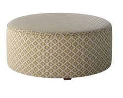 Owen Straw 39&quot; Round Cocktail Ottoman - 140-C (performance fabric)