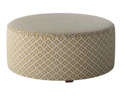 Owen Straw 39" Round Cocktail Ottoman - 140-C (performance fabric)