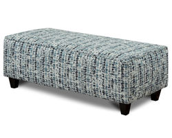 Highrise Indigo 24" x 49" Rectangular Cocktail Ottoman 100 (performance fabric)