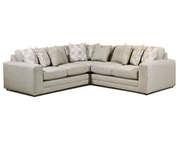 Missionary Raffia Three Piece Sectional (includes pillows) performance fabric - 107&quot; x 107&quot;