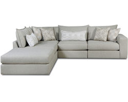 Missionary Raffia Five Piece Sectional 7004 (includes pillows) performance fabric - 101" x 130"