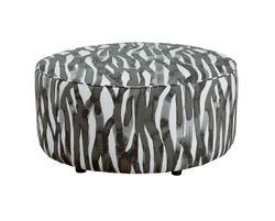 Lina Jet 39" Round Cocktail Ottoman - 140 