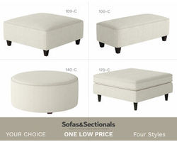 Sugarshack Cocktail Ottomans - 4 styles (performance fabrics)