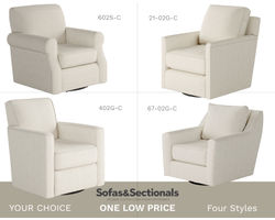 Sugarshack Glacier Swivel Chairs - 4 Styles  (Performance fabrics)