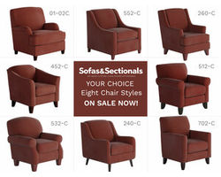 Bella Burnt Orange Accent Chairs (eight styles available)