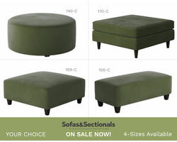 Bella Forest Cocktail Ottomans (square - round - rectangular) your choice