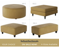 Bella Harvest Cocktail Ottomans (square - round - rectangular) your choice