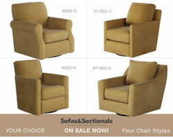 Bella Harvest Swivel and Swivel Glider Chairs (four styles available)