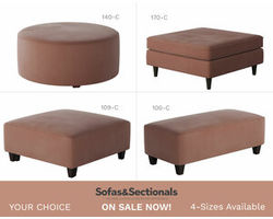 Bella Rosewood Cocktail Ottomans (square - round - rectangular) your choice