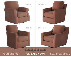 Bella Rosewood Swivel and Swivel Glider Chairs (four styles available)