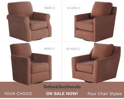 Bella Rosewood Swivel and Swivel Glider Chairs (four styles available) 