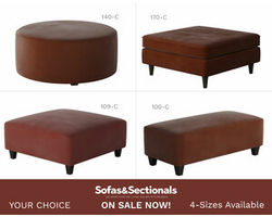 Bella Rouge Cocktail Ottomans (square - round - rectangular) your choice