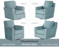 Bella Skylight Swivel and Swivel Glider Chairs (four styles available)