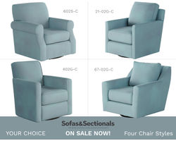 Bella Skylight Swivel and Swivel Glider Chairs (four styles available) 