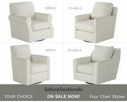 Chit Chat Domino Swivel and Swivel Glider Chairs (four styles available) Performance Fabric