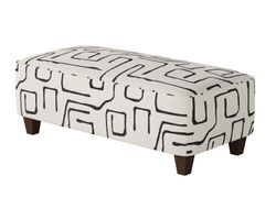 Fossil Ebony 24" x 49" Rectangular Cocktail Ottoman (Performance fabric)